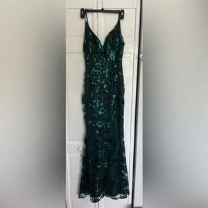 Lulus Emerald Green Sequin Maxi Dress